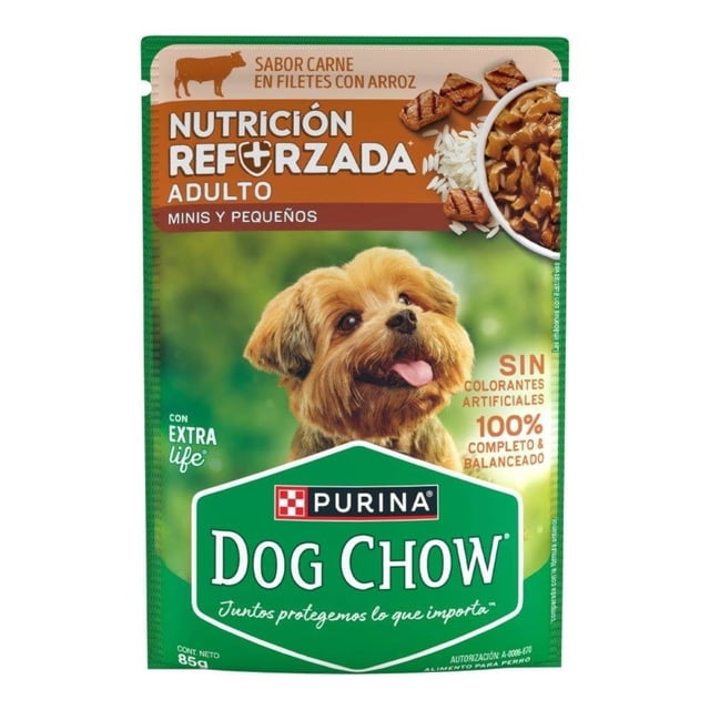 Alimento húmedo para perro Purina Dog Chow Adulto Mini Pequeños Carne 85g