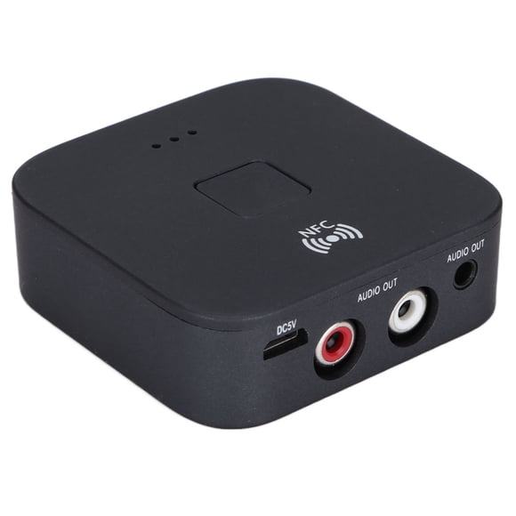 Adaptador inalámbrico con micrófono NFC, Bluetooth 5,0 RCA Audio receptor de Audio Bluetooth receptor de Audio Bluetooth grado profesional