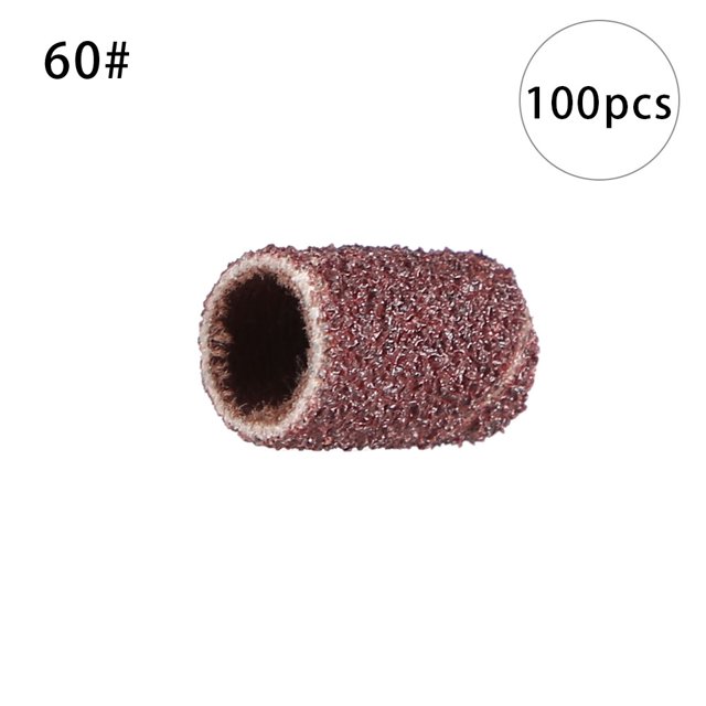 Banda de lijado BuyWeek 100 piezas Anillo de lijado de uñas 60# 80# 120#