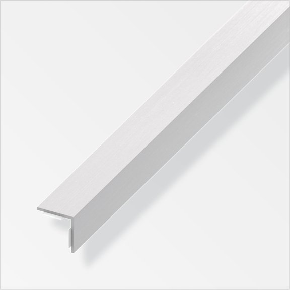 Ángulo 20x20x1.5mm, autoadherible, PVC color acero Inoxidable, 1m