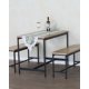 thumbnail image 5 of Juego de Comedor Moderno EKE Life Home Tipo Industrial con Mesa y 2 Bancas para Comedor, Cocina o Departamento, 5 of 8