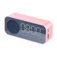 thumbnail image 1 of Reloj despertador, Altavoz Bluetooth, Pequeño, Pantalla LED, Reloj despertador inteligente portátil, Altavoz de Espejo, Regalo, Rosa, 1 of 3