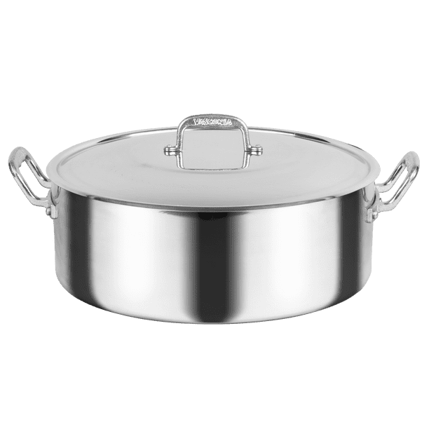 Budinera Profesional Vasconia Pro Acorazada de 38 cm Aluminio Plateado Pulido 4.0 mm 4030082
