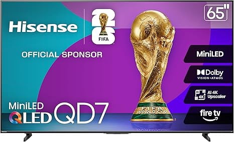 Hisense 65-Inch Class QD7 Mini-LED 4K UHD Smart Fire TV