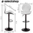 thumbnail image 2 of Set De 4 Bancos De Cocina Barra Silla Taburete Respaldo Alto, 2 of 8