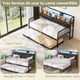 thumbnail image 3 of Wumubs Sofá Cama con Nido y Cabecera con Almacenamiento, Convertible de Individual a King Size,Tapizado con Estación de Carga y Luces LED, Ideal para Sala o Dormitorio, 196 x 112.5 x 107 cm (Negro), 3 of 8