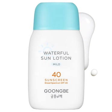 Loción solar GOONGBE Waterful Mild SPF 40 83 ml para bebés y adultos