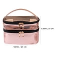 thumbnail image 2 of Luxshiny 1Ud Bolsa De Maquillaje Rosa Con Doble Impermeable Para Almacenamiento Y Viaje, 2 of 8