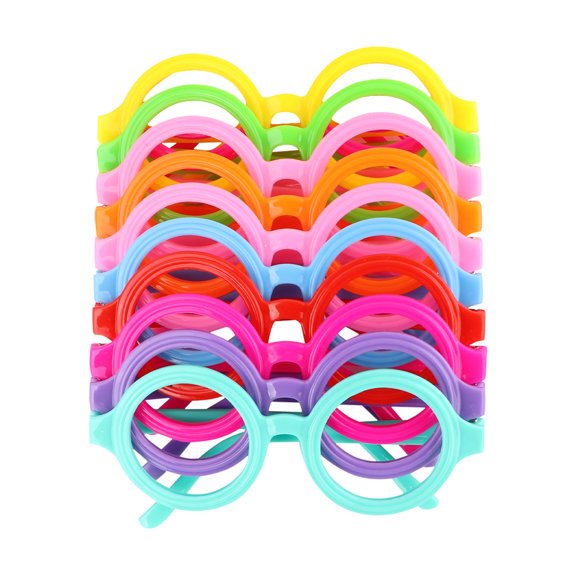 BRIGHTFUFU 10 piezas de gafas redondas de bebés marcos de gafas divertidas marcos de fotografía accesorios