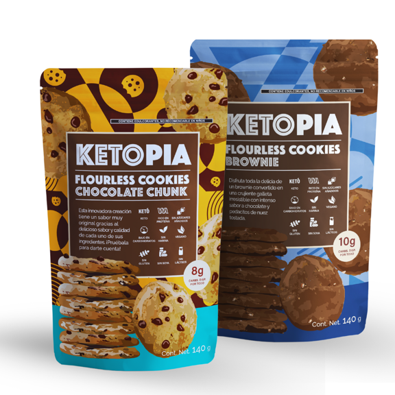 Combo 2 packs de galletas choco chip y brownie 140g c/u