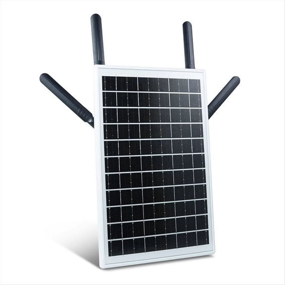 Enrutador WiFi 4G LTE con Energía Solar de 12 W y 18 000 MAh, con Ranura para Tarjeta SIM, Inalámbrico para Exteriores, Resistente Al Agua, Módem 4G LTE.