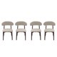 thumbnail image 1 of Ilios Innova | Paquete de 4 Sillas Dinamarca para Comedor, Tapizadas en Lino Español Color Beige con Respaldo Curvo Ergonómico y Estructura de Madera de Caucho Resistente, 1 of 9