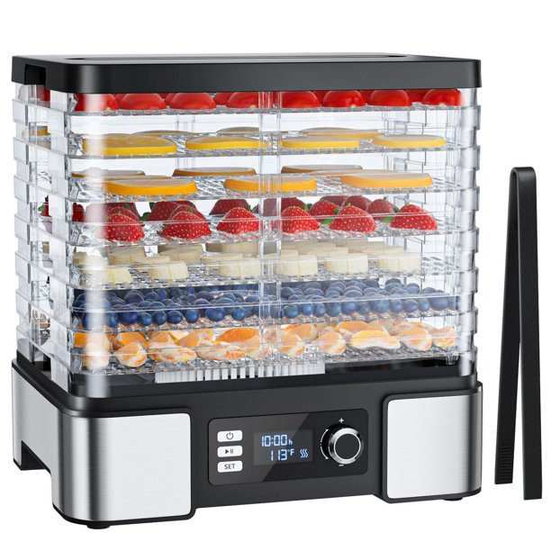 Deshidratador de Alimentos de Acero Inoxidable Secador Digital para Carne y Hierbas