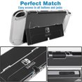 thumbnail image 3 of Funda transparente compatible con Switch OLED, funda protectora transparente acoplable para Switch OLED, funda con agarre cómodo, diseño antirrayaduras y amortiguación de impactos, 3 of 5