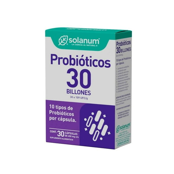 Suplemento Alimenticio Solanum Probioticos 30 Billones 30 Capsulas