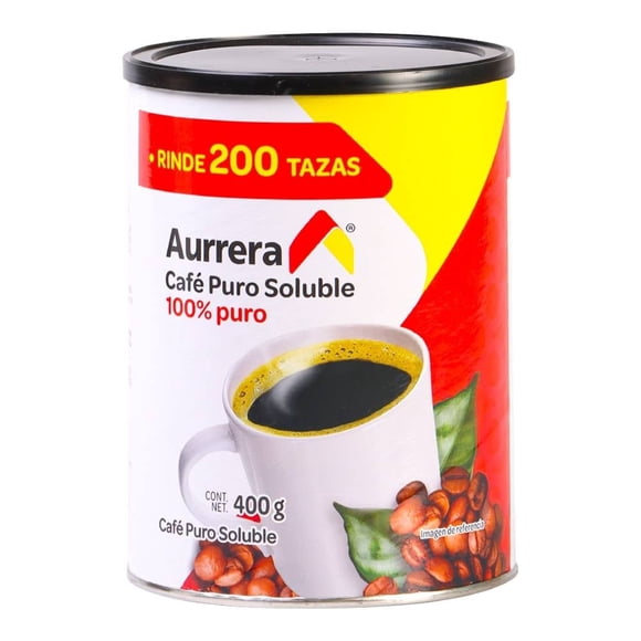 Café soluble Aurrera 100% puro 400 g