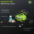 thumbnail image 2 of Hidrolavadora eléctrica Greenworks de 1800 PSI (1,1 GPM) con certificación PWMA, 2 of 5