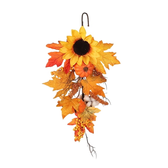 Fall Harvest Teardrop Swag Decoración colgante decorativa Floral Swag para fiesta de Acción de Gracias