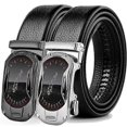 thumbnail image 2 of 105 130 140 150 160 170cm Plus Size Leather Belt Metal Alloy Automatic Buckle Brand Luxury Designer Waist Belts for Men JeansBelts, 2 of 5