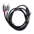 thumbnail image 3 of Cable de audio estéreo de 3,5 mm a doble RCA, cable divisor, cable auxiliar AUX 1M, 3 of 9