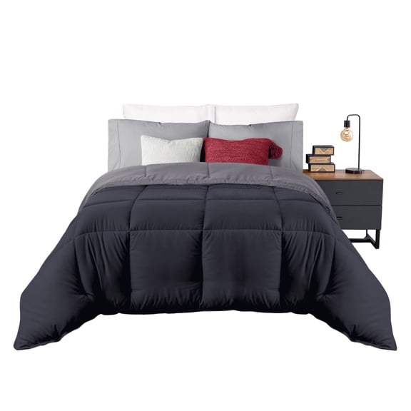 Edredón Relleno para Duvet Elefantito  Matrimonial Negro