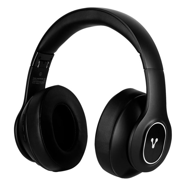 diadema bluetooth vorago hpb-350 manos libres plegables 3.5 mm radio fm alcance 10 m audífonos on-ear negros plegables con almohadillas acolchadas y diadema ajustable; copas con logo Vorago, botones de control y puerto tipo C visibles; compatible con Bluetooth 5.3, entrada auxiliar 3.5 mm y radio FM según especificaciones; vista 3/4 sobre fondo blanco; también suelen usarse para llamadas manos libres y guardado compacto en viaje.