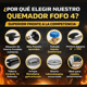 thumbnail image 4 of Quemador Fofo De Alta 4" Gas Negro Presion Alta, 4 of 7