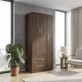 thumbnail image 1 of Ropero Closet Armario de Madera con Cajones, Entrepaños y 3 Puertas, Almacenamiento de Ropa cafe, 1 of 7