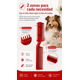 thumbnail image 4 of Peine Desenredador Mascotas Perros Gatos Doble Función Rojo, 4 of 5