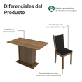 thumbnail image 4 of Juego de Comedor Madesa Talita con Mesa de Madera y 4 Sillas Marrón/Negro, 4 of 9
