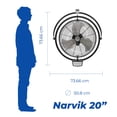 thumbnail image 4 of Ventilador de Pared y Techo Narvik Modelo NA-CW20 20'' con Control Remoto, 4 of 11