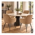 thumbnail image 4 of Set de 2 Sillas Terciopelo con Descansa Brazos para Comedor cafe, 4 of 7