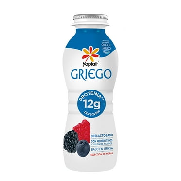 Yoghurt bebible Yoplait Griego con moras bajo en grasa 220 g