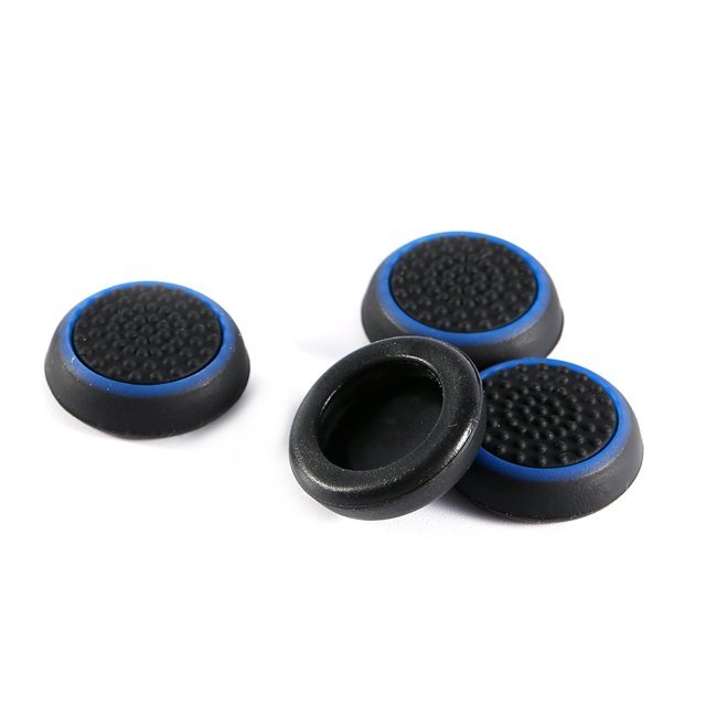 4 tapas de silicona para joystick de mando de PS3, PS4, XBOX, color azul