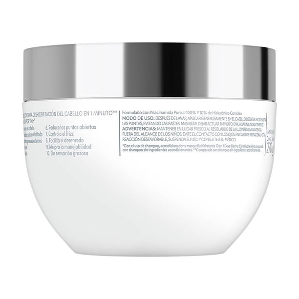 Imagen 2 de Mascarilla capilar Dove Derma Care hydra alivio  10 en 1, 270 g