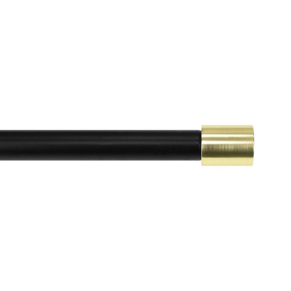 Cortinero Ajustable Negro Mat Dorado 167-304 Cm