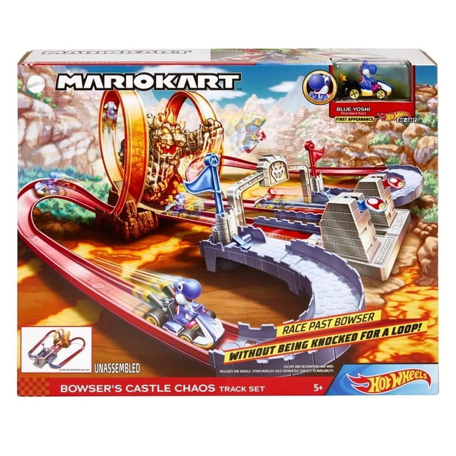 Pista de Juguete Hot Wheels Mario Kart Castillo de Bowser