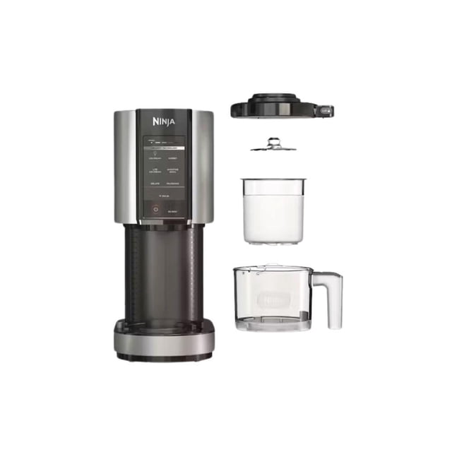 Máquina de Helado Ninja Creami con 5 Programas y 2 Vasos de 473 ml Plateada