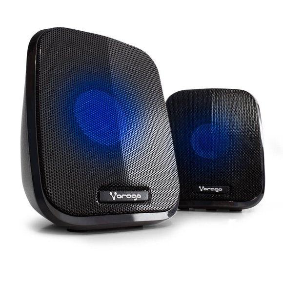 Bocinas Vorago SPEAKER 107 estéreo 2.1, 3 Watts RMS . Vorago SPK-107 con luz