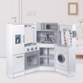 thumbnail image 1 of Kids House Cocina Master Chef White Kitchen: Cocina de Juguete para Niños, Modular Esquinada con Microondas, Lavabo, Cortinas Elegantes y Espacio de Almacenamiento Integrado, 1 of 5