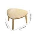 thumbnail image 3 of Mesa triangular curva de madera para sala de estar, mesa de centro triangular curva, mesa de té para balcón, mesa de piso para dormitorio, mesa de alféizar concisa, muebles Anthropologie, decoración d, 3 of 6