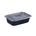 thumbnail image 2 of Fiambrera de plástico desechable con tapa | Recipiente rectangular para comida para llevar | Caja hermética a prueba de fugas para preparar comidas, 2 of 8