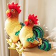thumbnail image 4 of Gallo de peluche de juguete, muñeco de gallo de peluche, cómodo para decoración del hogar, gallo suave de dibujos animados Altura 34cm, 4 of 9