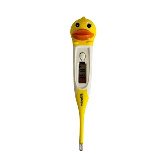 Termómetro digital Microlife infantil sin mercurio con diseño de pato