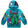 thumbnail image 1 of Sudadera con capucha Minecraft Creeper Zombie Steve para niños Turquesa 10-12, 1 of 5