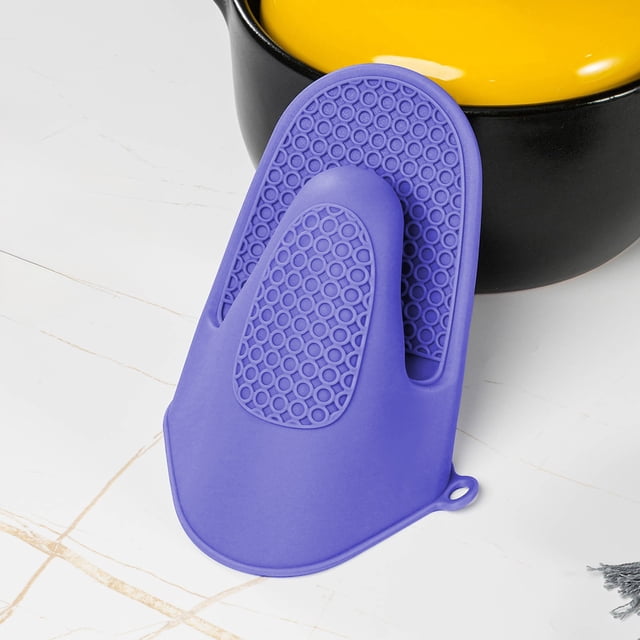 Guante de silicona resistente al calor para horno | Almohadilla de silicona gruesa y antideslizante | Guante de cocina con protección térmica | Guante de cocina duradero y resistente a quemadura