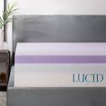 thumbnail image 1 of Cubrecolchón LUCID de 3 pulgadas con infusión de lavanda, tamaño completo, 1 of 6