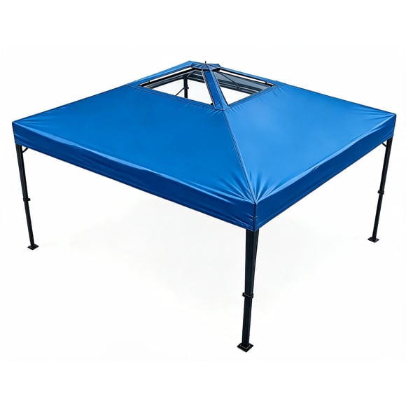 Towallmark Carpa Pop Up 10x10 FT Azul Impermeable UPF 50+ - Montaje Instantáneo 1 Persona Bolsa Ruedas 4 Bolsas Arena