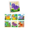 thumbnail image 3 of Rompecabezas de madera de seis caras, juguete de viaje, juguetes interactivos, desarrollo, día de San Valentín. Dinosaurio, 3 of 9
