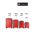 thumbnail image 2 of Travel Elite - Set 4 Maletas Rígidas de Viaje, G (25 kg), M (20 kg), C (10 kg), Carry On (8kg) rojo, 2 of 11